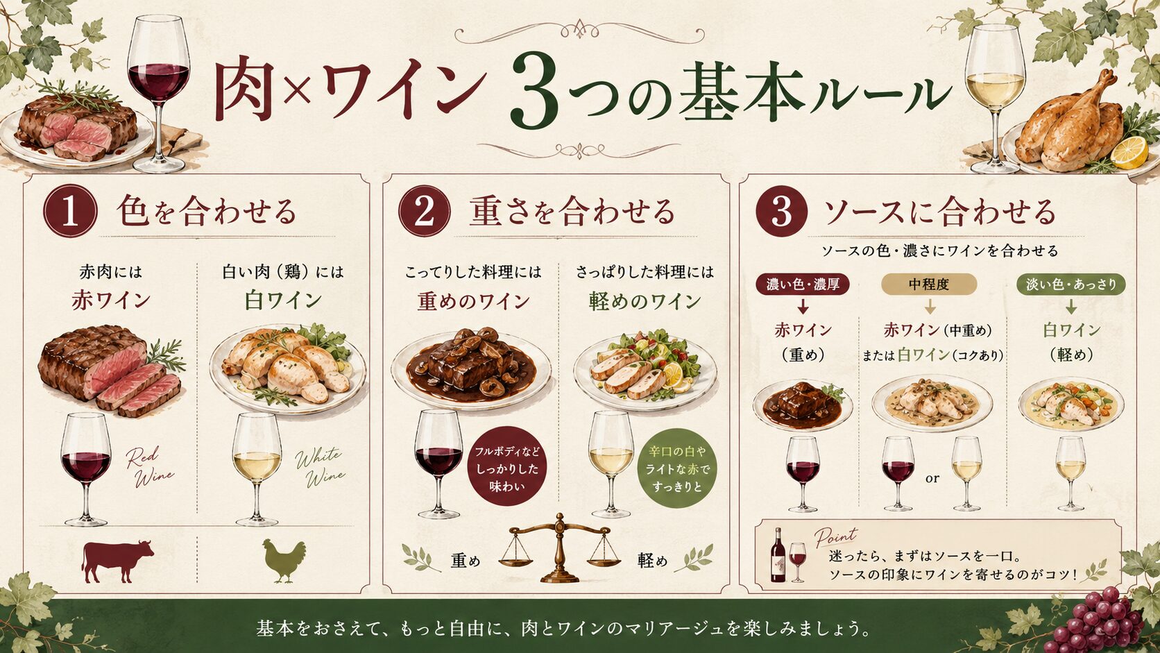 肉×ワイン3つの基本ルール