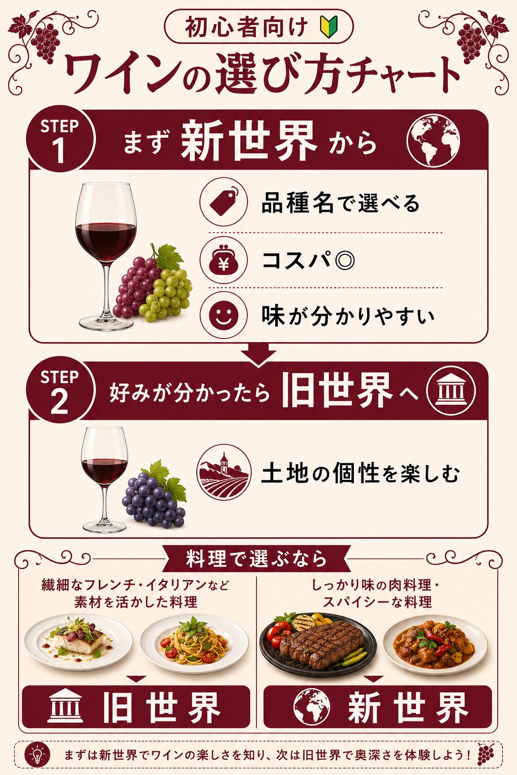 初心者向けワインの選び方チャート